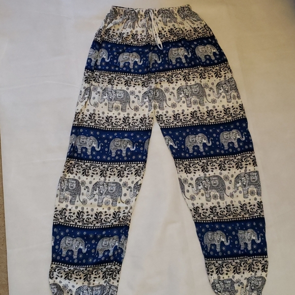 Bamboo House Navy & White Elephant Joggers Lounge - Picture 1 of 14
